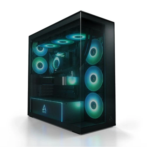 ARCTIC Xtender (Black) PC-Case Gaming Panorama-Glas Schwarz Gehäuse E-ATX