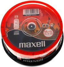 Maxell CDR80 XL II 700MB 80min CD-R 25 Pack Spindle Blank Discs