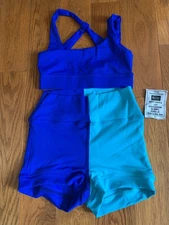 Tiger Friday Dancewear 2PC Crop Top & Booties Briefs Size Child L, XL