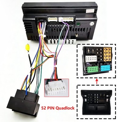 52 Pin MIB Radio MQB Adapter Android ISO Radioanschlusskabel für VW Skoda Seat
