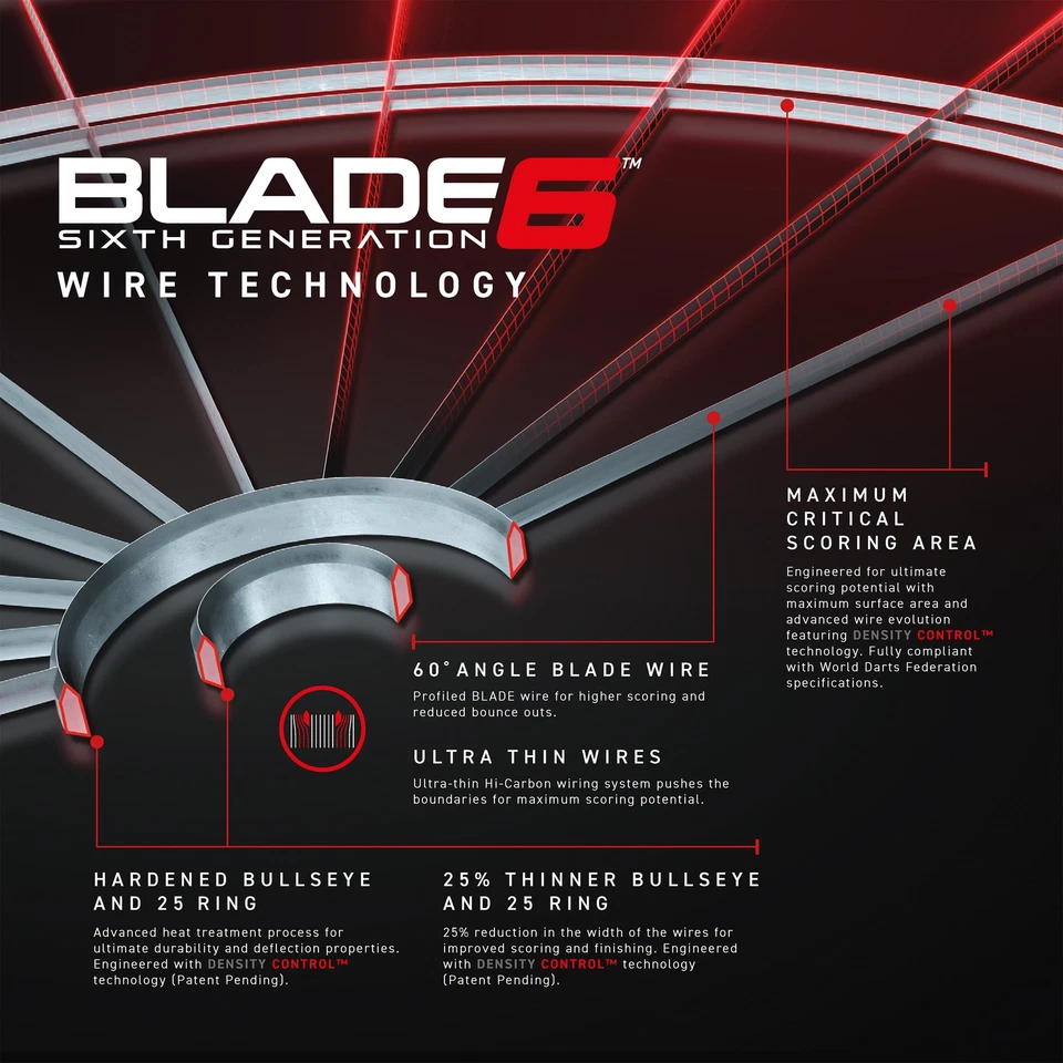 Winmau Dartscheibe Dartboard Bristle Board Blade 6 - Bild 3 von 4