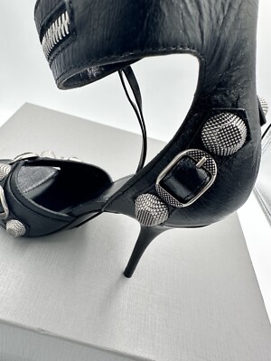 New! Balenciaga 'Cagole' Slingback Stiletto Sandals 7 US 37
