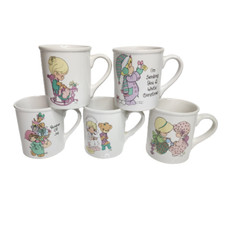 VTG Set 5 Precious Moments Coffee/Tea Cup Mug 1993 1995 Collectible Sweet