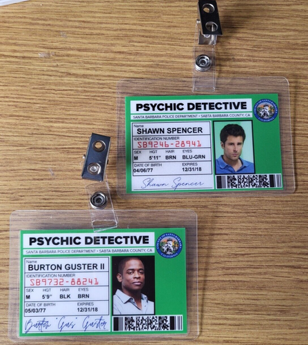 Psych TV Show ID Badge - Psychic Detective Set of 2 prop cosplay costume - Picture 2 of 4