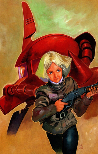 2009 MOBILE SUIT GUNDAM Double-Poster 11.5" x 8" by Yoshikazu Yasuhiko #29 READ - Picture 3 of 4
