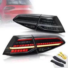 VLAND LED Tail Lights For 2014-2019 VW Golf 7 MK7 GTI MK7.5 Smoked W/Sequential