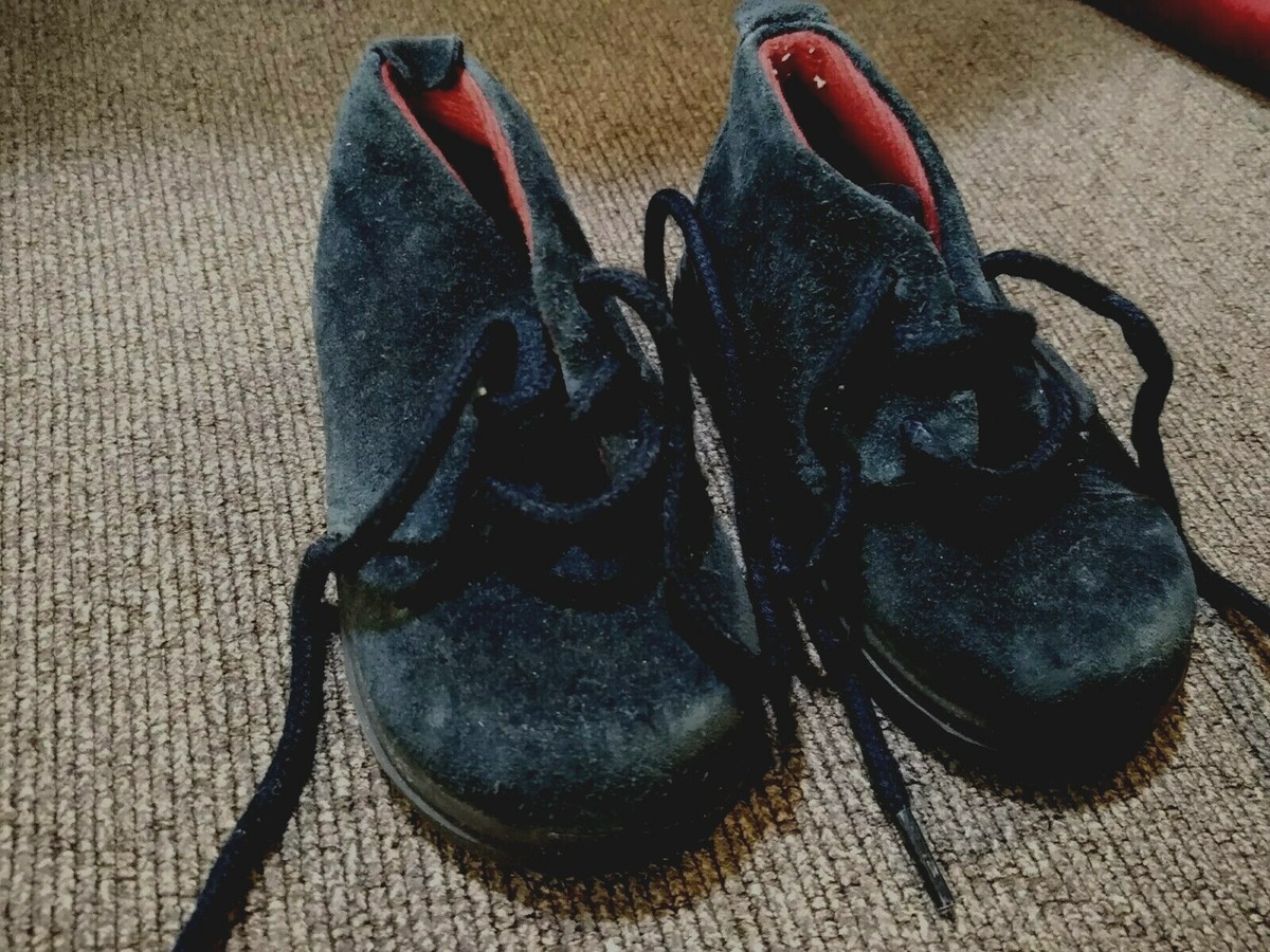 Suede Leather Stride rite Munchkin size dress shoes, black