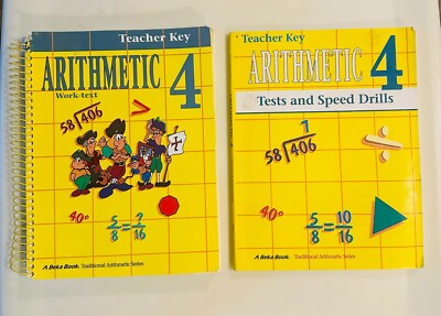 A Beka Arithmetic 4 Teacher Key Work-Text & Teacher Key Tests & Speed ...