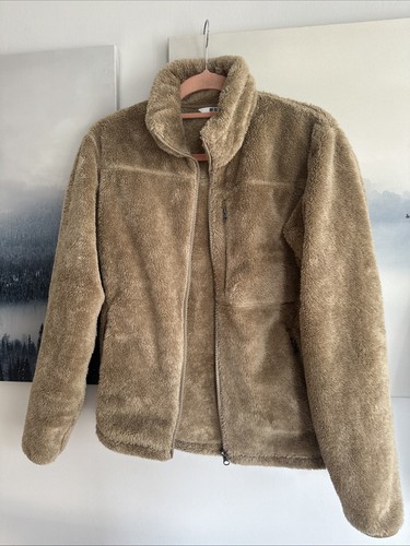Uniqlo Women Windproof Outer Sherpa Teddy Fleece Jacket/ Beige/ Size XS / Great - Picture 5 of 22