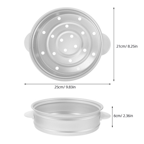 3 Sets Aluminum Steamer Reusable Steaming Basket Kitchen Gadgets - Picture 12 of 12