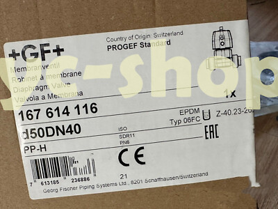 new +GF+ d50DN40 167614116 drain valve Fast Shipping via FedEx or DHL