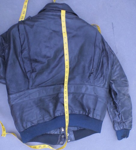 VINTAGE BERMAN'S MILITARY POLICE STYLE SCHWARZE LEDERJACKE HERREN USA GRÖSSE 40 - Bild 8 von 12