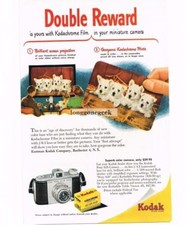 1951 Kodak Pony 828 Camera 35mm puppy dogs Vintage Print Ad