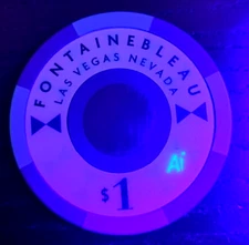 $1 Las Vegas, Nevada Fountainebleau Ai Casino Chip - Uncirculated