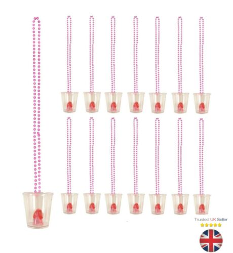 HEN PARTY SHOT GLASSES FUN DRINKING GAME TEAM BRIDE ACCESSORIES UK SELLER - Picture 1 of 4