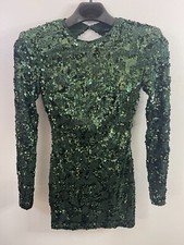 Forever 21 Womens-Juniors Green Sequin Dress Size XS (NWT)