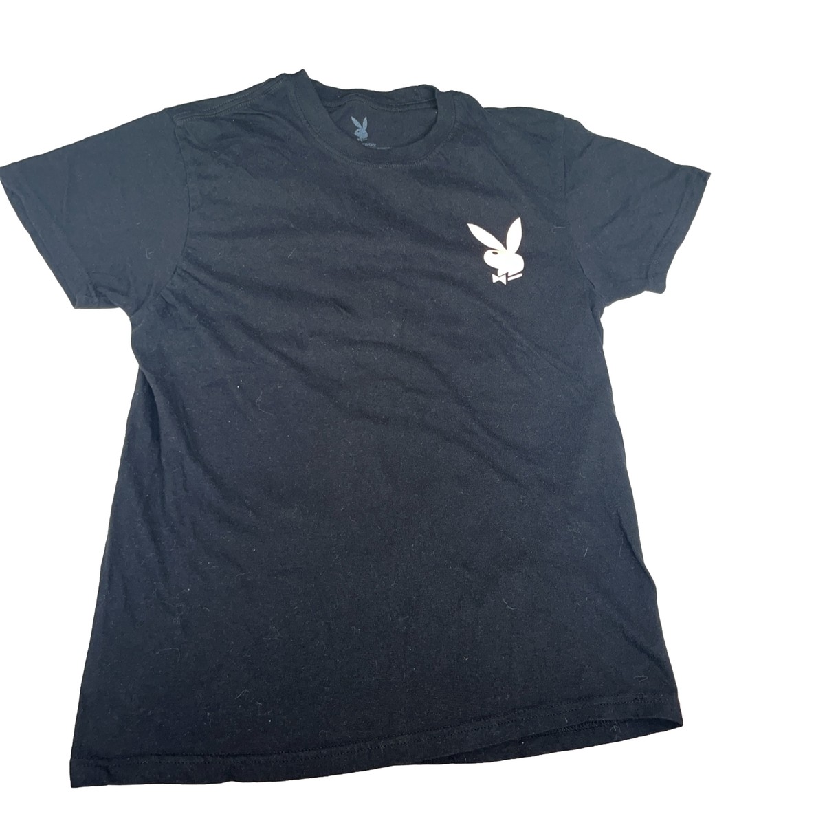 PLAYBOY ブラック Tシャツ Lサイズ 90s Playboy Black and Orange Playboy Graphics T Shirt Size Small