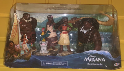 Moana Island Figurine Set of 5 Disney Jakks Toy New Factory Sealed Lot Gift Nice