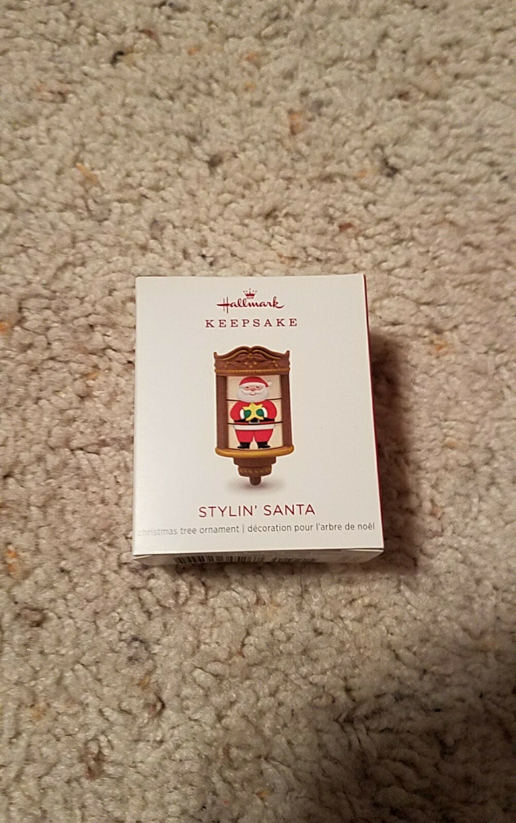 Stylin Santa Miniature Ornament with Movement 2018 Hallmark Keepsake