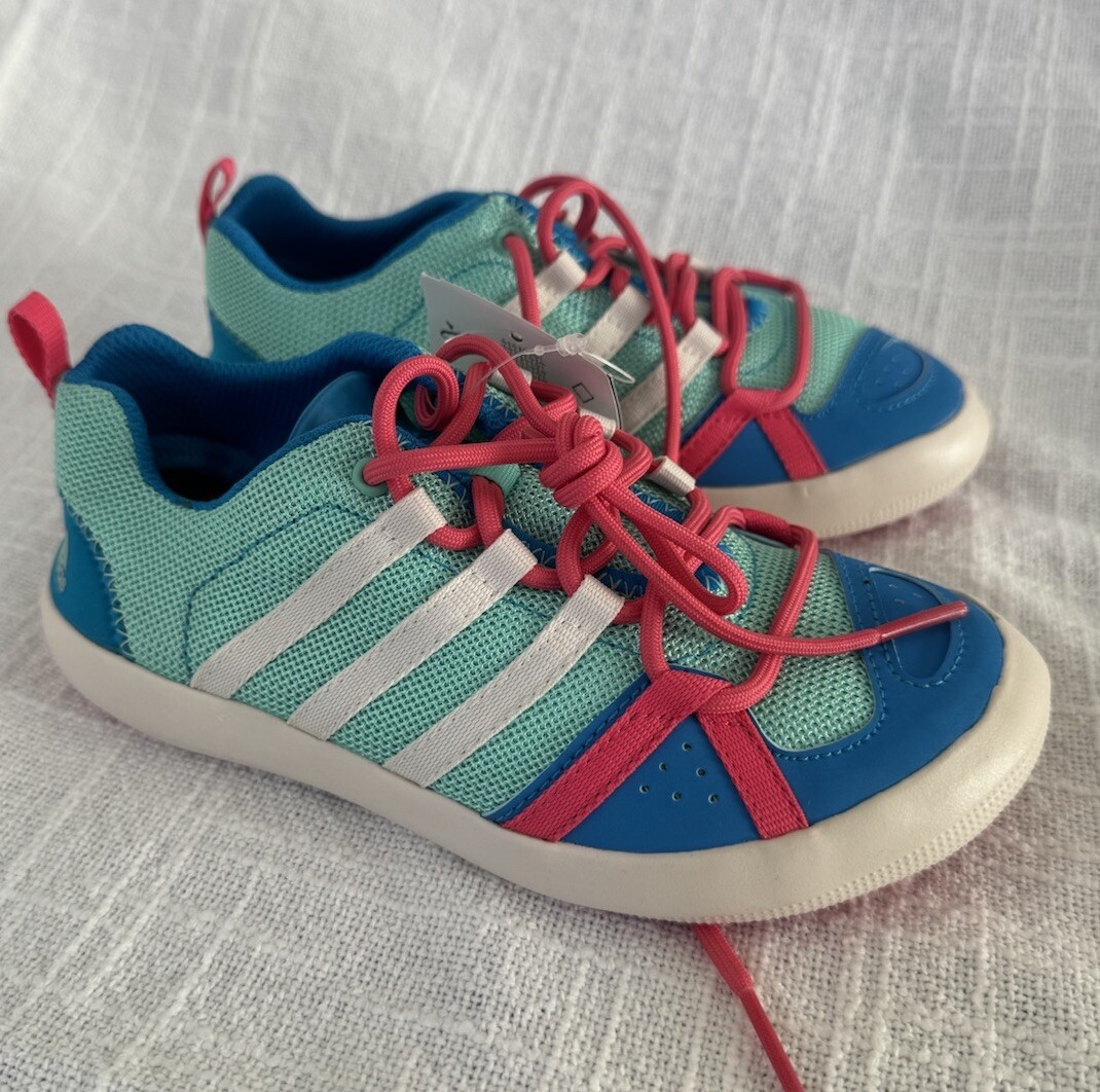 New Adidas Girls' Boat Lace I Water Shoes Size 1 image 3