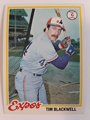 1978 Topps Tim Blackwell Rookie #449 baseball card Montreal Expos