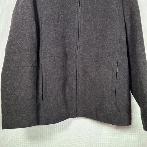 Kenneth Cole Reaction Men’s Black Wool Blend Coat Full Zip Pockets Size Large - Picture 3 of 14
