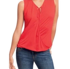 CAbi Lovely Day Sleeveless Tank Top Style #765 Red Pullover Top sz XS Office NEW