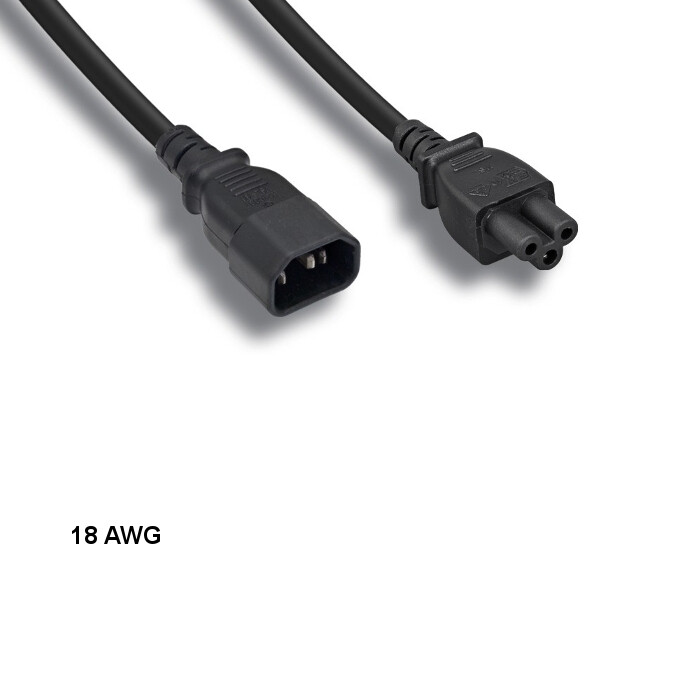 その他 POWER 3/18 KNTK 6 ft 18 AWG 3 Prong Power Cable Cord IEC-60320 C14 to C5 10A