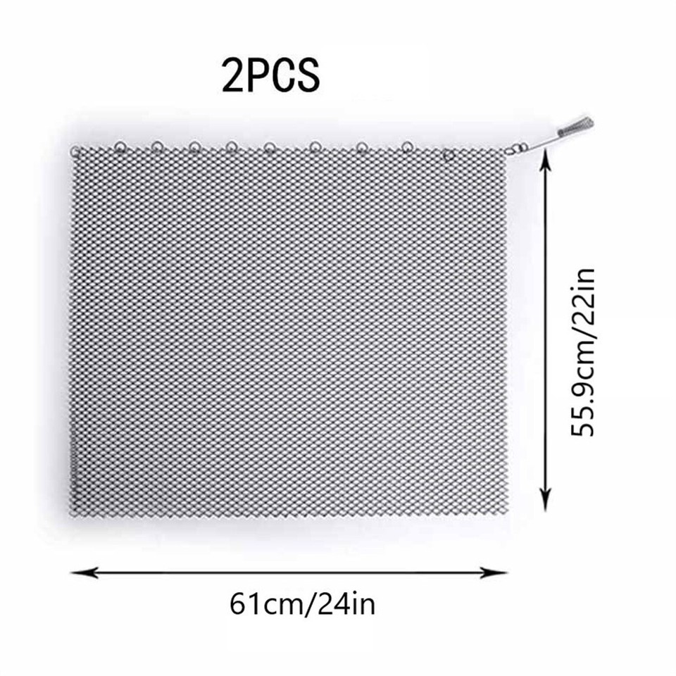 Decorative Fireplace Screen Protective Mesh Fence Guard for Home Safety