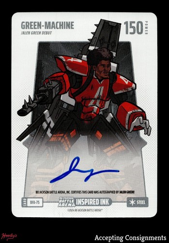 2024 Bo Jackson Battle Arena National Show Steel Jalen Green Green-Machine AUTO