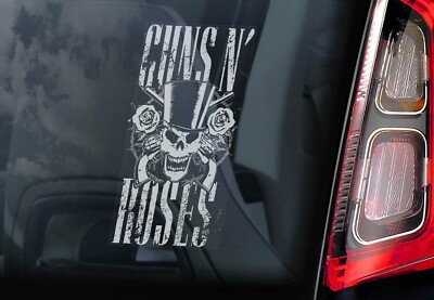 Guns'N'Roses - Car Window Sticker - Axl Rose Rock Music Sign Art Decal ...
