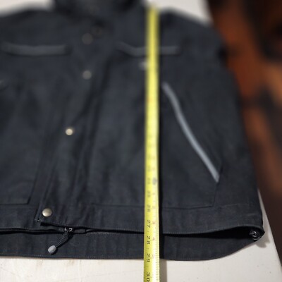 Carhartt Jacket Mens 2XL Black Hooded Pockets Waterproof J317