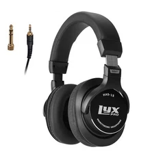 LyxPro HAS-15 Studio Headphones Closed-Back Over Ear with Detachable Cables
