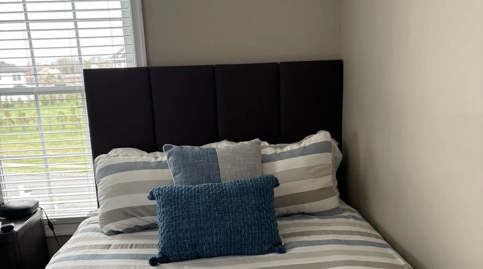 Gorgeous Full-Size Brown Leather Headboards – Never Used - Image 2 of 3