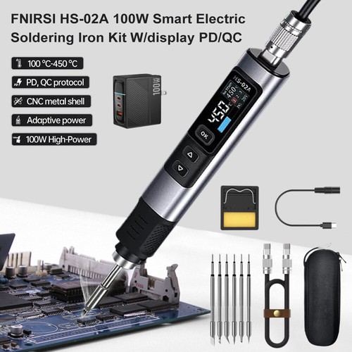FNIRSI-HS02A For Smart Electric Soldering Iron PD 100W Constant Temperature Kits - Picture 19 of 25