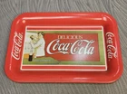 Vintage 1989 Small Coke Brand Tray Depicting 1907 Trolley Car Advertisement