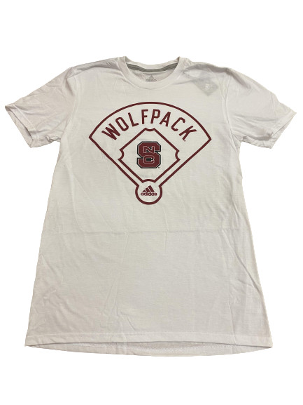 Футболка Adidas NCAA N.C. State Baseball Wolfpack S/S Белая/Бордовая DX2438 