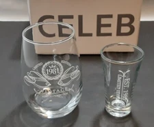 Paris Products Co. WineGlass / Shot Glass Set 2021 New Open Box