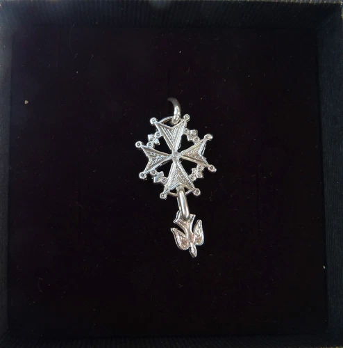 Cross Huguenot- Cross Valdese Small Silver 925 Thou Made IN Italy