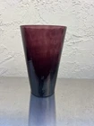 LARGE ANTIQUE FENTON  AMETHYST COIN DOT VASE   WIDE