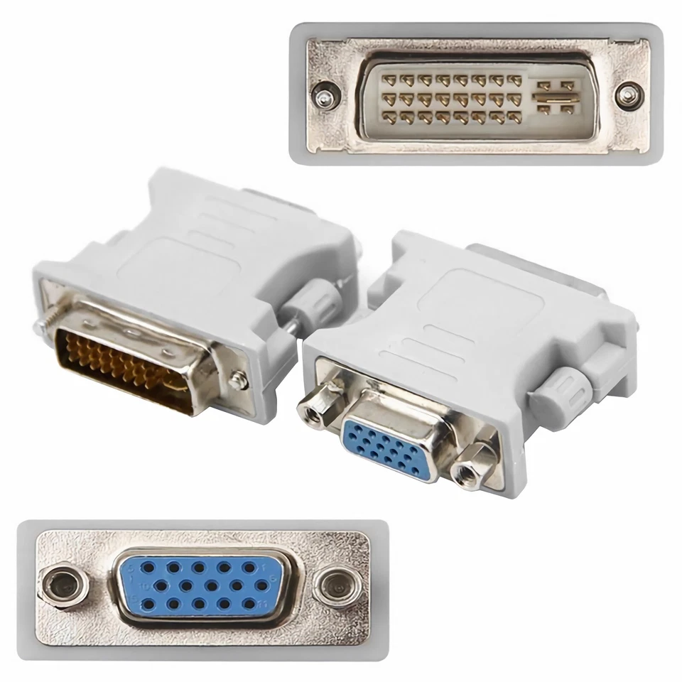 J08 DVI zu VGA Adapter DVI-I (24 + 5) Stecker - VGA Buchse (15 polig) 1080P HDTV - Bild 4 von 4