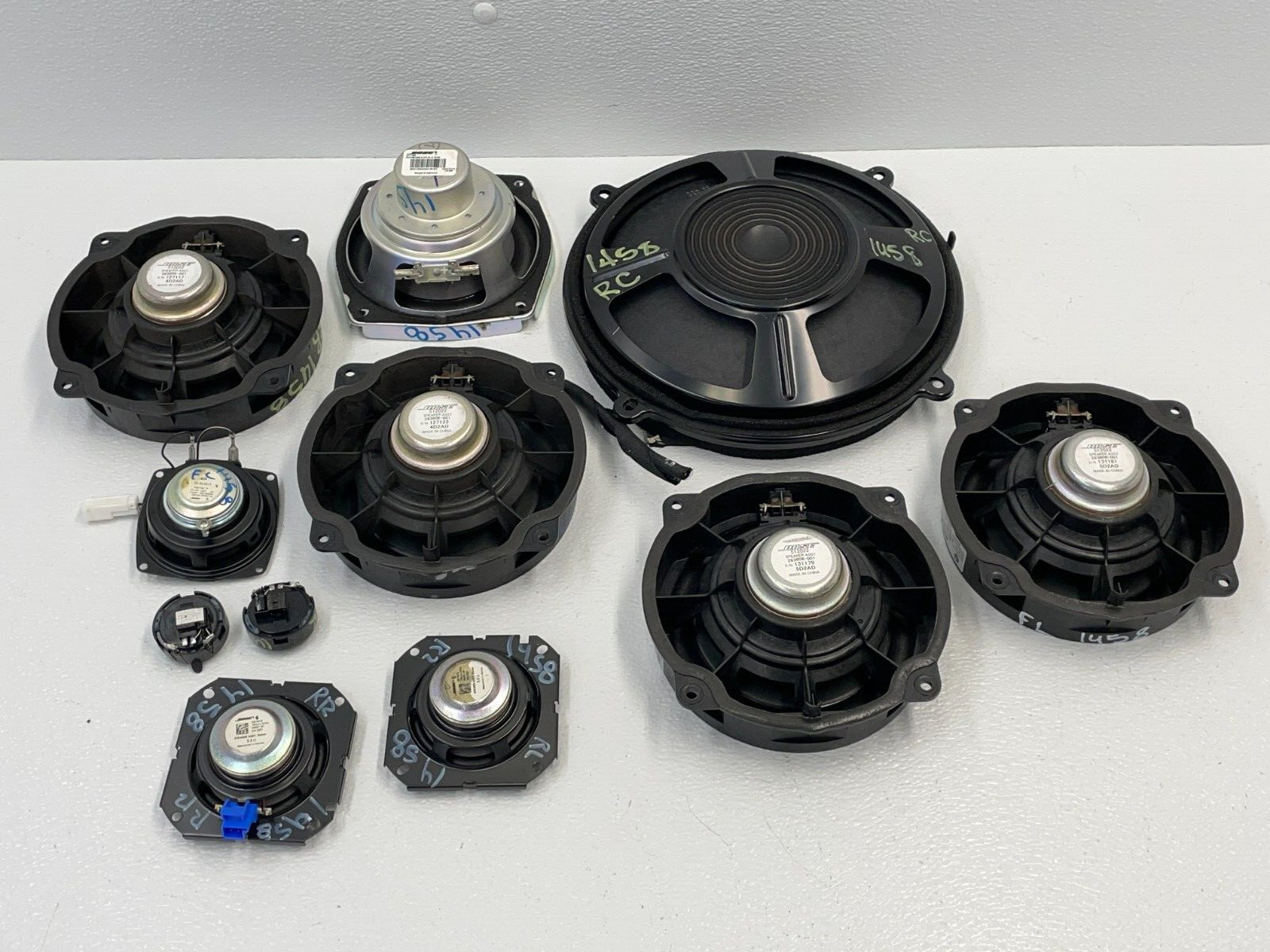 2013 2014 Maserati Granturismo M145 Subwoofer Door Tweeter Speaker Set 1458 OEM