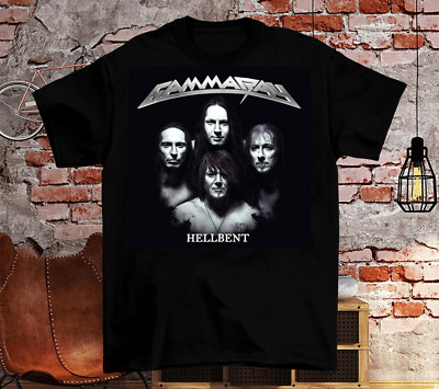 NEW Rare Gamma Ray Band Member Gift Fan Short Sleeve Black All Size Shirt HA35