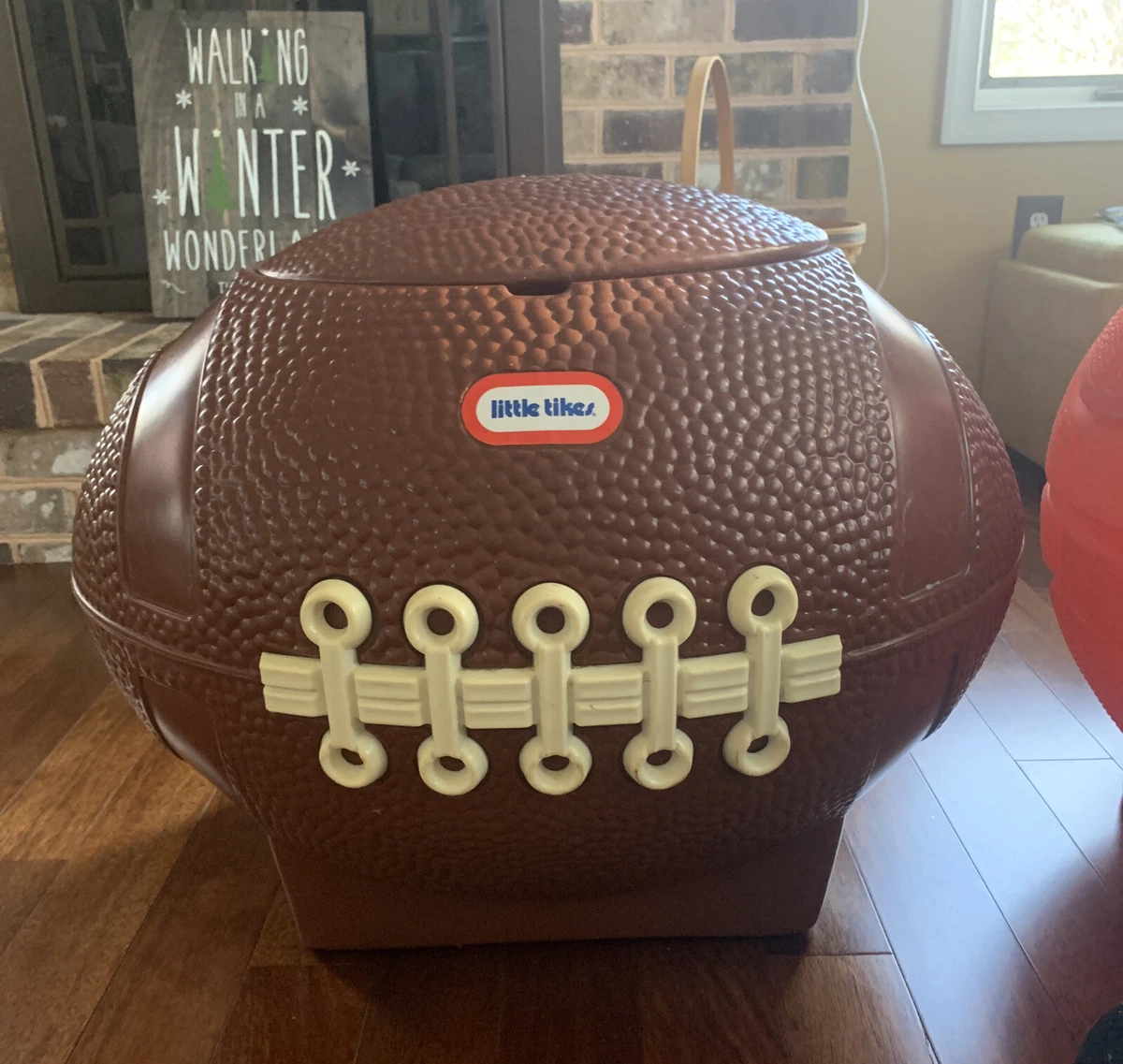 Football shaped on sale toy box