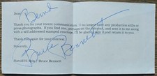 10720 Harold Brix / Bruce Bennett US-amerikanischer Schauspieler Autogramm