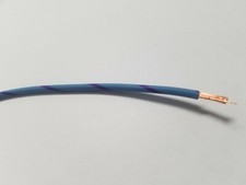 14 AWG GAUGE GXL AUTOMOTIVE HIGH TEMP COPPER WIRE 25 ROYAL BLUE / PURPLE STRIPE