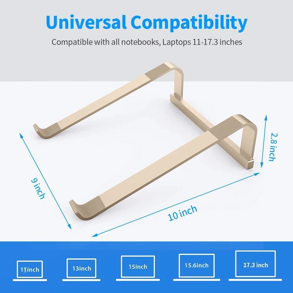 Ergonomic Aluminum Laptop Stand for MacBook Pro & Desktops – Stable & Adjustable