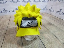 2002 Naruto Rubber Latex Costume Hair Wig Cosplay Halloween Costume Adult