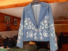 Vintage Dress Barn Xl Blue Jean Long Sleeve Jacket New Wot