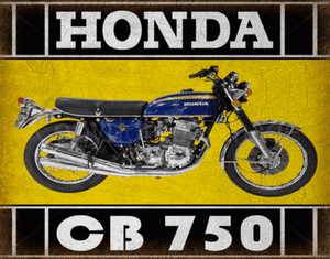 Honda VF750C 1995 Motocicleta Metal Tin Señal Cartel Placa de pared